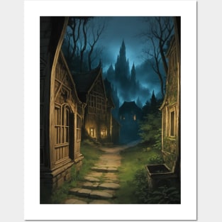 Village of Barovia with Castle Looming Posters and Art